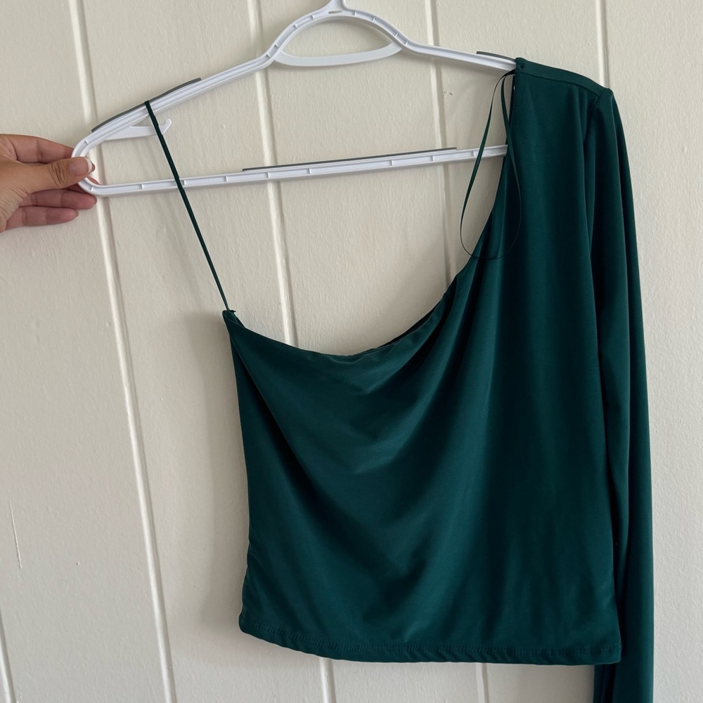 West of Melrose One-Shoulder Blouse